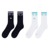 NEW ERA BASIC 2 PACK BLACK AND WHITE SOCKS