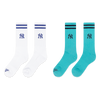 NEW YORK YANKEES COLOR ERA 2 PACK WHITE AND ARCTIC TEAL SOCKS