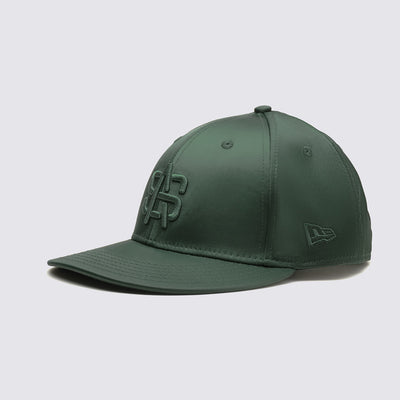 NEW ERA X A. SOCIETY SATIN DARK GREEN 9FIFTY LOW PROFILE CAP