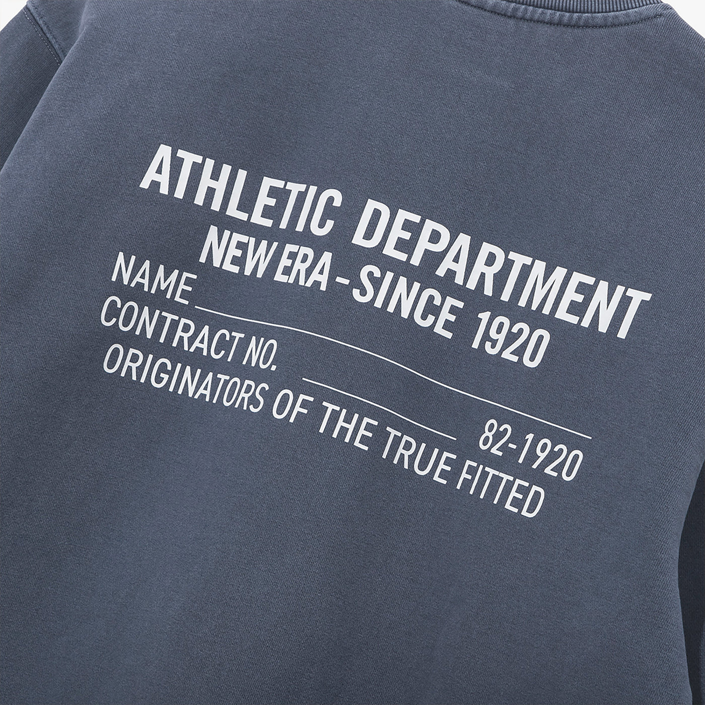 NEW ERA ORIGINATORS NAME TAG SCRIPT NAVY SWEATSHIRT