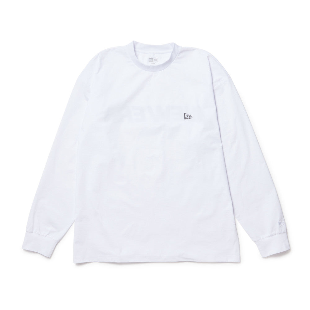 NEW ERA UTILITY WORDMARK WHITE OVERSIZED LONG SLEEVE T-SHIRT
