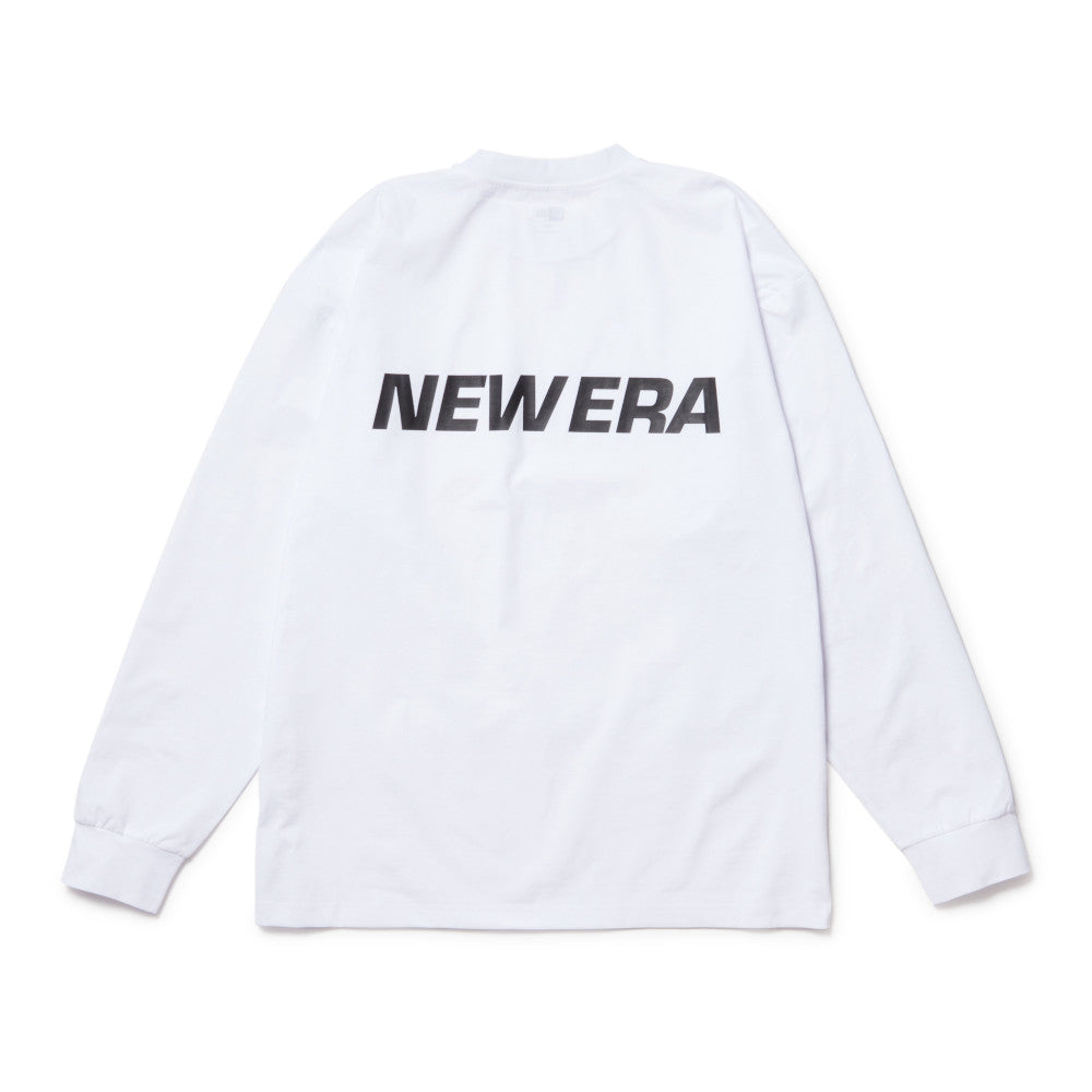 NEW ERA UTILITY WORDMARK WHITE OVERSIZED LONG SLEEVE T-SHIRT