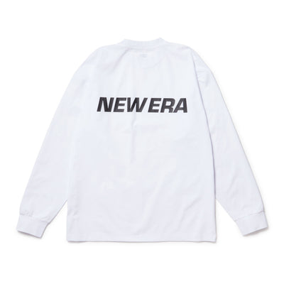 NEW ERA UTILITY WORDMARK WHITE OVERSIZED LONG SLEEVE T-SHIRT