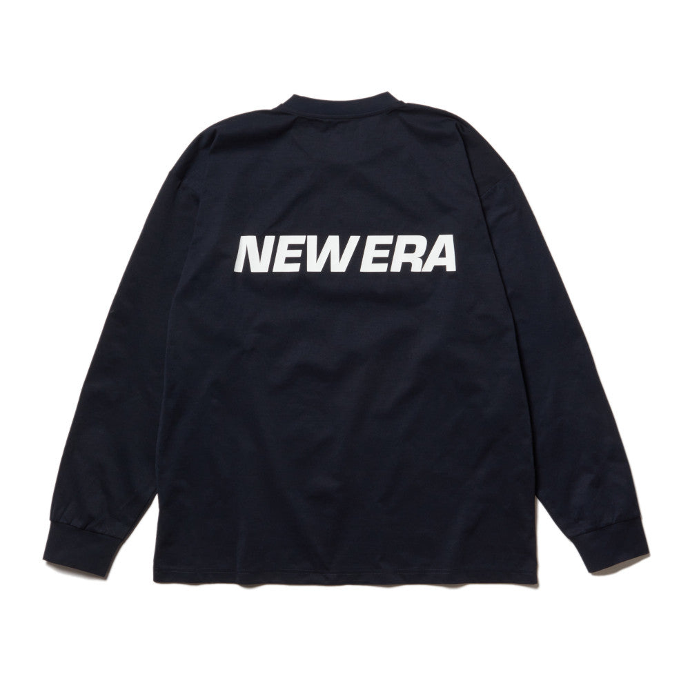 NEW ERA UTILITY WORDMARK NAVY OVERSIZED LONG SLEEVE T-SHIRT