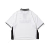 NEW ERA WOMEN WHITE OVERSIZED SHORT SLEEVE POLO SHIRT