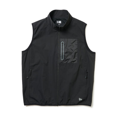 NEW ERA WOVEN NYLON BLACK FULL ZIP VEST