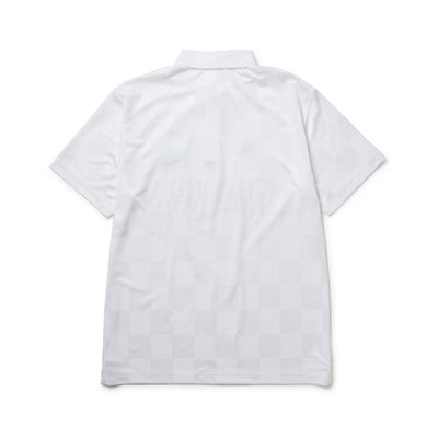 NEW ERA CHECKERBOARD WHITE SHORT SLEEVE POLO SHIRT