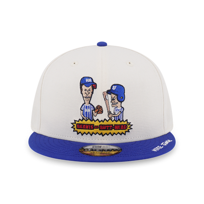 NEW ERA X BEAVIS AND BUTT-HEAD BASEBALL 2-TONE BLUE VISOR WHITE 9FIFTY CAP