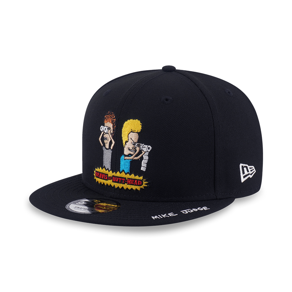 NEW ERA X BEAVIS AND BUTT-HEAD PEEKING BLACK 9FIFTY CAP