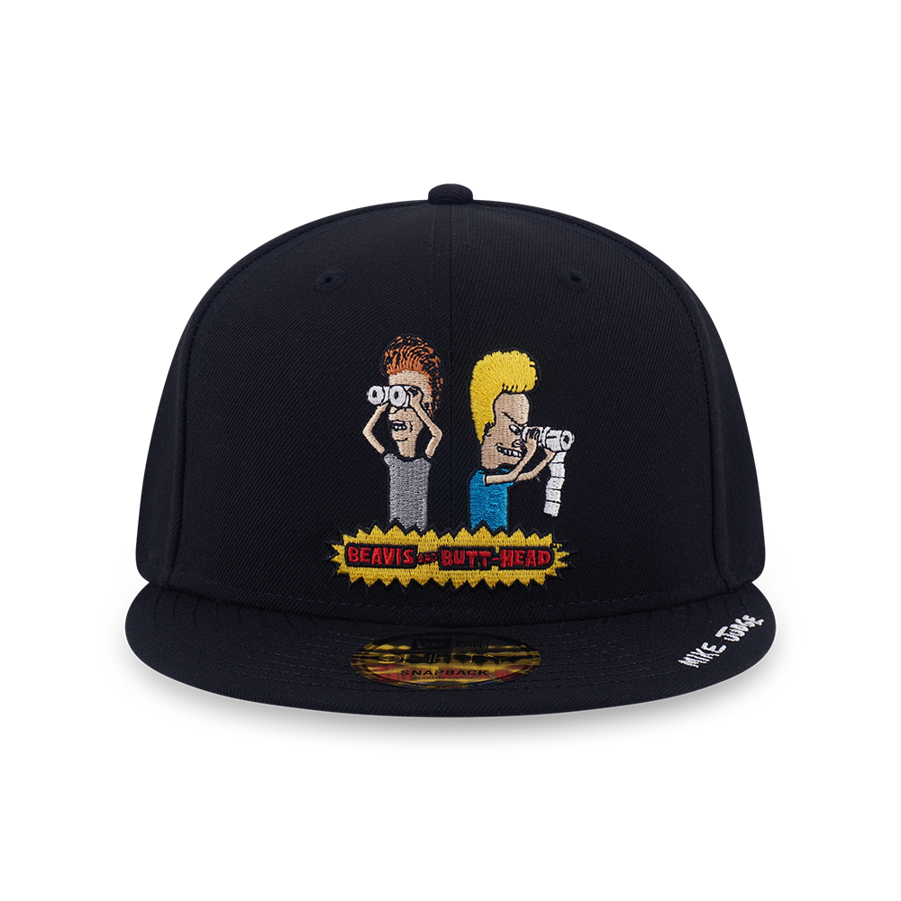 NEW ERA X BEAVIS AND BUTT-HEAD PEEKING BLACK 9FIFTY CAP