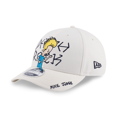 NEW ERA X BEAVIS AND BUTT-HEAD DEATH ROCK WHITE 9FORTY M-CROWN AF CAP