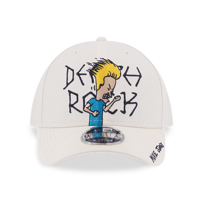 NEW ERA X BEAVIS AND BUTT-HEAD DEATH ROCK WHITE 9FORTY M-CROWN AF CAP