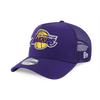 LOS ANGELES LAKERS MIX LEAGUE SCRIPT PURPLE 9FORTY AF TRUCKER CAP