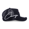 CHICAGO BULLS MIX LEAGUE SCRIPT BLACK 9FORTY AF TRUCKER CAP