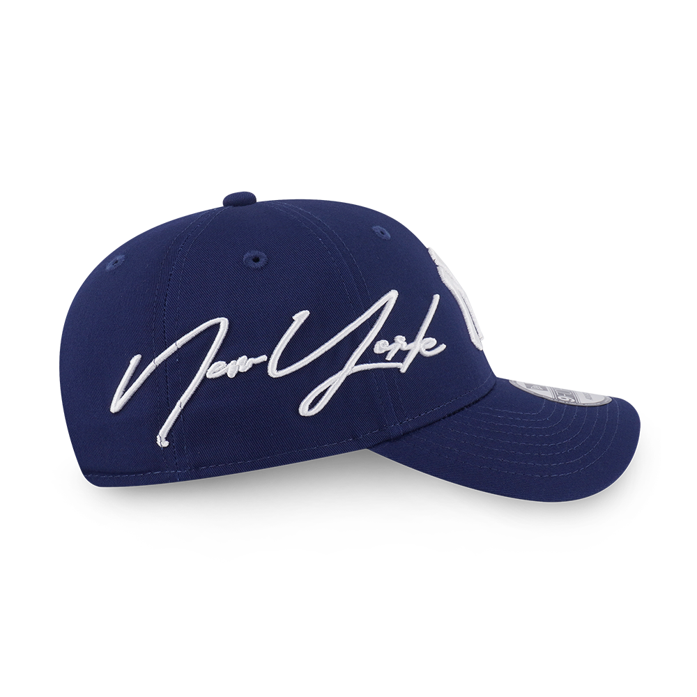 NEW YORK YANKEES MIX LEAGUE SCRIPT OCEANSIDE BLUE 9FORTY CAP