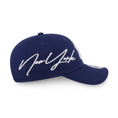 NEW YORK YANKEES MIX LEAGUE SCRIPT OCEANSIDE BLUE 9FORTY CAP