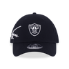 LAS VEGAS RAIDERS MIX LEAGUE SCRIPT BLACK 9FORTY CAP