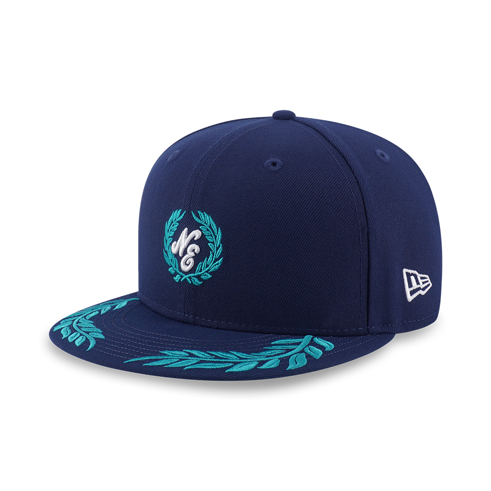 NEW ERA STREET CLASS LAUREL WREATH VISOR OCEANSIDE BLUE 9FIFTY CAP