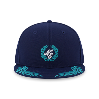NEW ERA STREET CLASS LAUREL WREATH VISOR OCEANSIDE BLUE 9FIFTY CAP