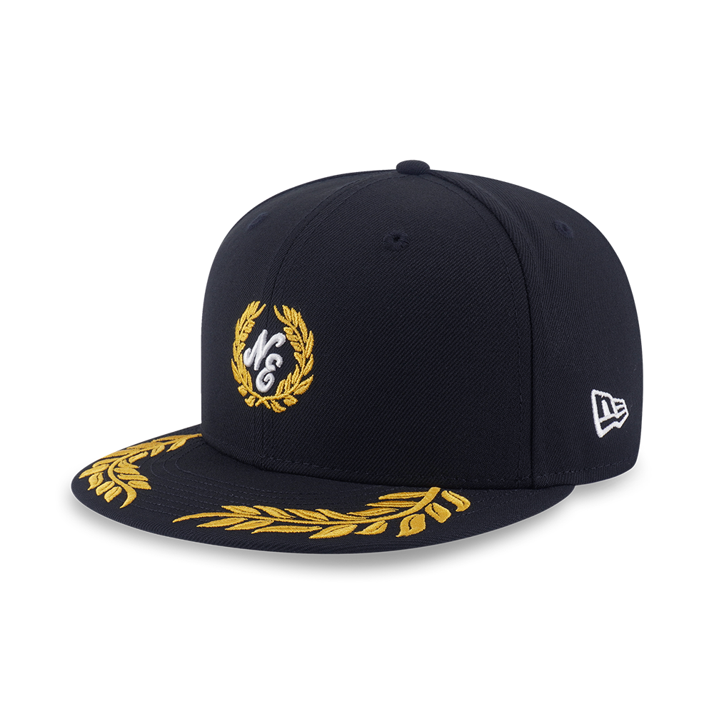 NEW ERA STREET CLASS LAUREL WREATH VISOR BLACK 9FIFTY CAP