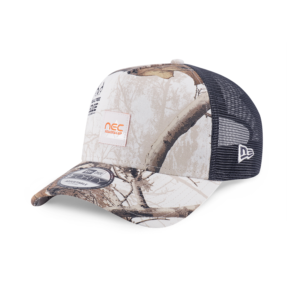 NEW ERA EARTHY SKIN REAL TREE SNOW 9FORTY AF TRUCKER CAP