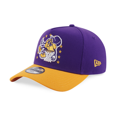 LOS ANGELES LAKERS LEAGUE MIX CARTOON 2-TONE GOLD VISOR TRUE PURPLE KIDS 9FORTY AF CAP