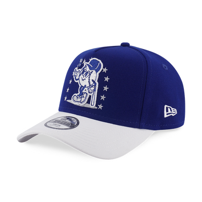 LOS ANGELES DODGERS LEAGUE MIX CARTOON 2-TONE WHITE VISOR DARK ROYAL KIDS 9FORTY AF CAP