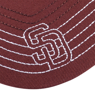 SAN DIEGO PADRES MLB CONTRAST STITCHING DEEP AUBURN BROWN 9FORTY CAP