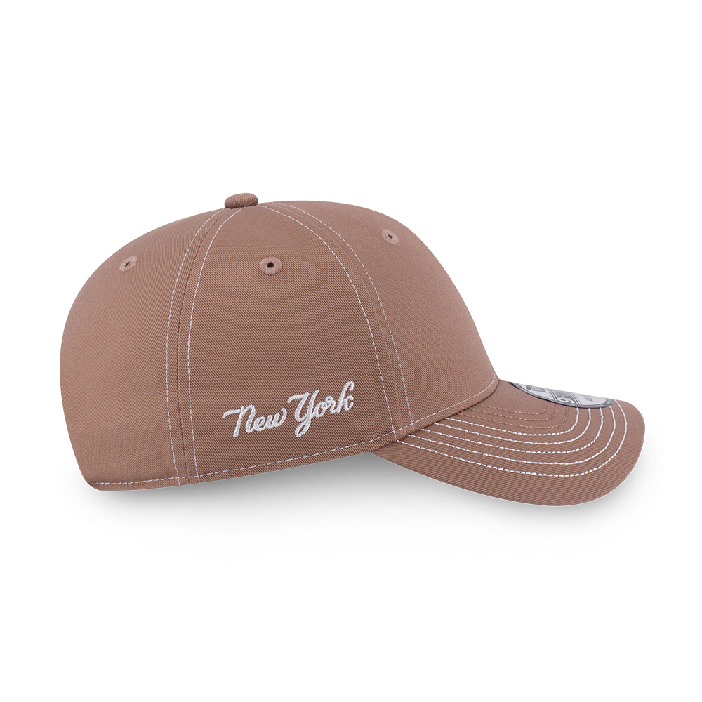 NEW YORK YANKEES MLB CONTRAST STITCHING KHAKI 9FORTY CAP