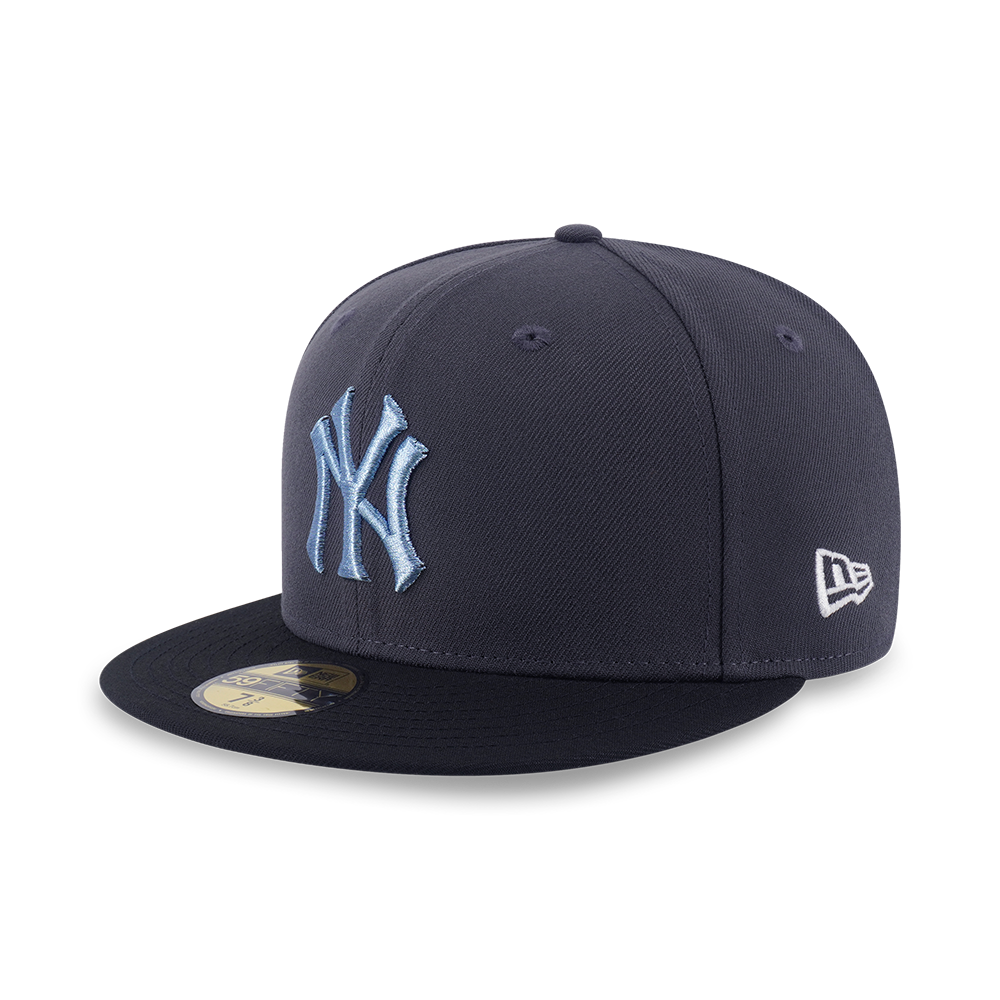 59FIFTY PACK - METALLIC NEW YORK YANKEES COOPERSTOWN 2-TONE BLACK VISOR GRAPHITE 59FIFTY CAP