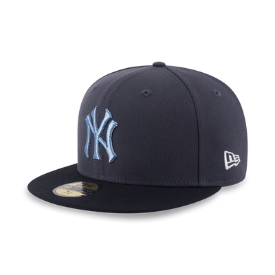 59FIFTY PACK - METALLIC NEW YORK YANKEES COOPERSTOWN 2-TONE BLACK VISOR GRAPHITE 59FIFTY CAP