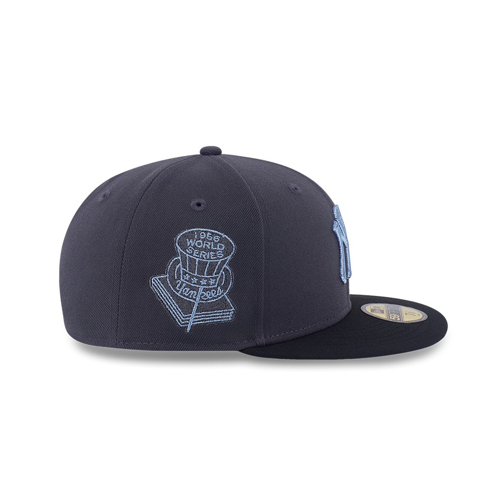 59FIFTY PACK - METALLIC NEW YORK YANKEES COOPERSTOWN 2-TONE BLACK VISOR GRAPHITE 59FIFTY CAP