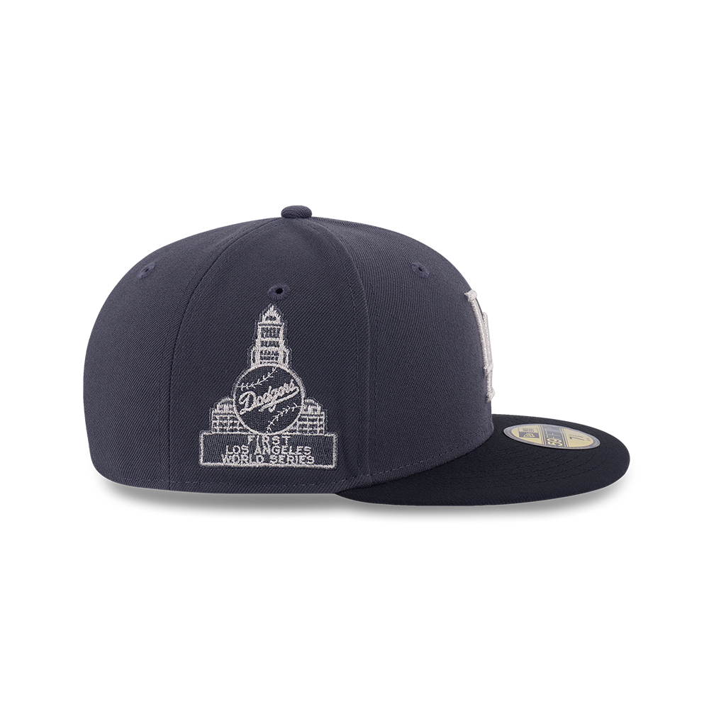 59FIFTY PACK - METALLIC LOS ANGELES DODGERS COOPERSTOWN 2-TONE BLACK VISOR GRAPHITE 59FIFTY CAP