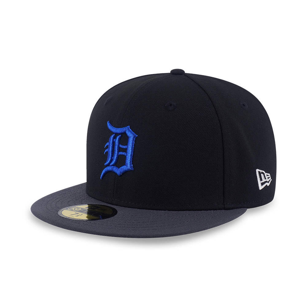 59FIFTY PACK - METALLIC DETROIT TIGERS COOPERSTOWN 2-TONE GRAPHITE VISOR BLACK 59FIFTY CAP