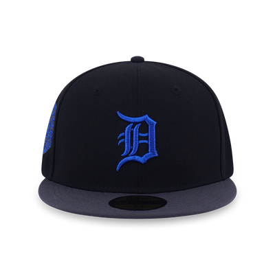 59FIFTY PACK - METALLIC DETROIT TIGERS COOPERSTOWN 2-TONE GRAPHITE VISOR BLACK 59FIFTY CAP