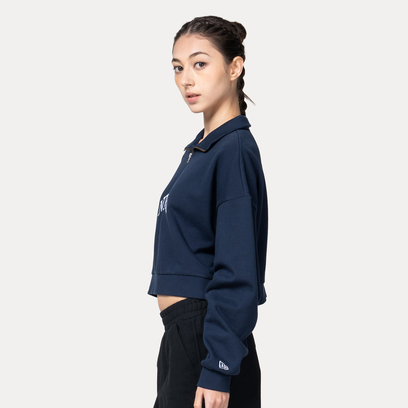 NEW ERA STREET CLASS OCEANSIDE BLUE WOMEN HALF ZIP SWEATSHIRT