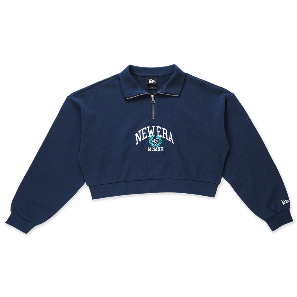 NEW ERA STREET CLASS OCEANSIDE BLUE WOMEN HALF ZIP SWEATSHIRT