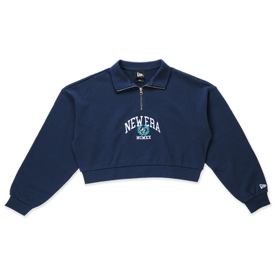 NEW ERA STREET CLASS OCEANSIDE BLUE WOMEN HALF ZIP SWEATSHIRT