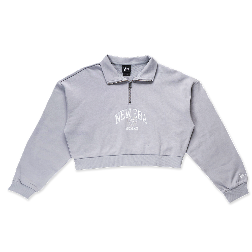 NEW ERA STREET CLASS DOLPHIN GRAY WOMEN HALF ZIP SWEATSHIRT