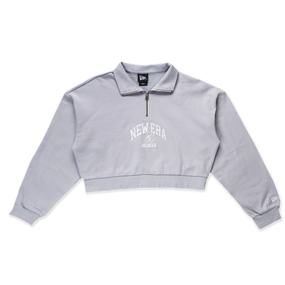 NEW ERA STREET CLASS DOLPHIN GRAY WOMEN HALF ZIP SWEATSHIRT
