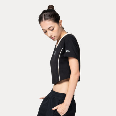NEW ERA BLACK WOMEN SLIM FIT SOCCER JERSEY