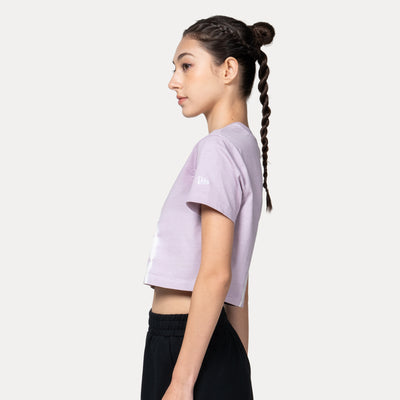 NEW ERA BASIC TIE DYED SOFT LAVENDER WOMEN CROP TEE