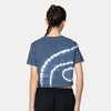 NEW ERA BASIC TIE DYED MUTED INDIGO WOMEN CROP TEE