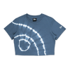 NEW ERA BASIC TIE DYED MUTED INDIGO WOMEN CROP TEE