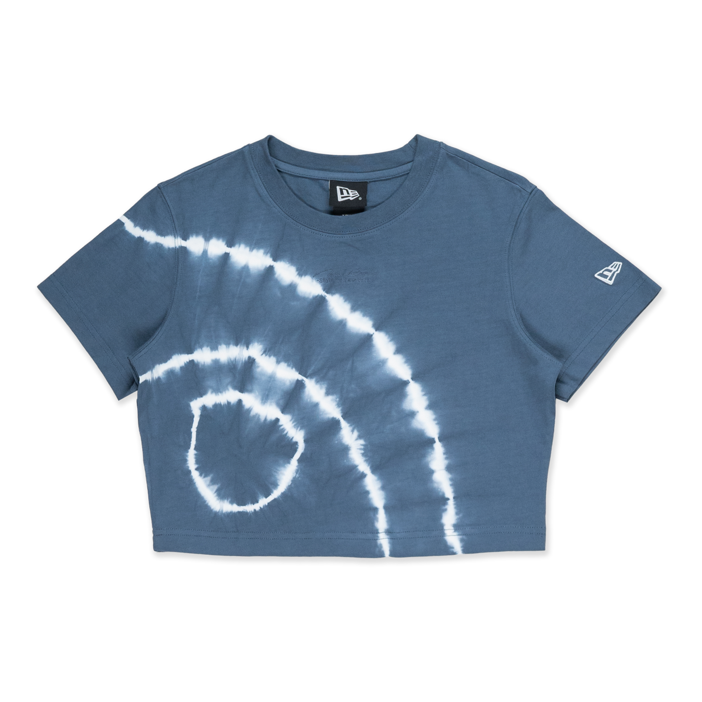 NEW ERA BASIC TIE DYED MUTED INDIGO WOMEN CROP TEE