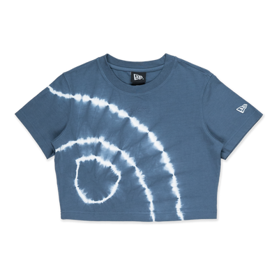 NEW ERA BASIC TIE DYED MUTED INDIGO WOMEN CROP TEE