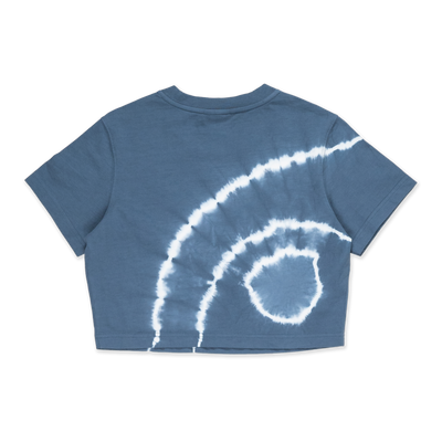 NEW ERA BASIC TIE DYED MUTED INDIGO WOMEN CROP TEE
