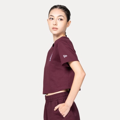 LOS ANGELES DODGERS COLOR ERA MAROON RED WOMEN CROP TEE