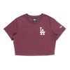 LOS ANGELES DODGERS COLOR ERA MAROON RED WOMEN CROP TEE