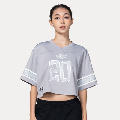 NEW ERA STREET SWING DOLPHIN GRAY WOMEN CROP AMERICAN FOOTBALL JERSEY